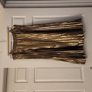 J. Crew Collection Gold Pleated Skirt Size 16